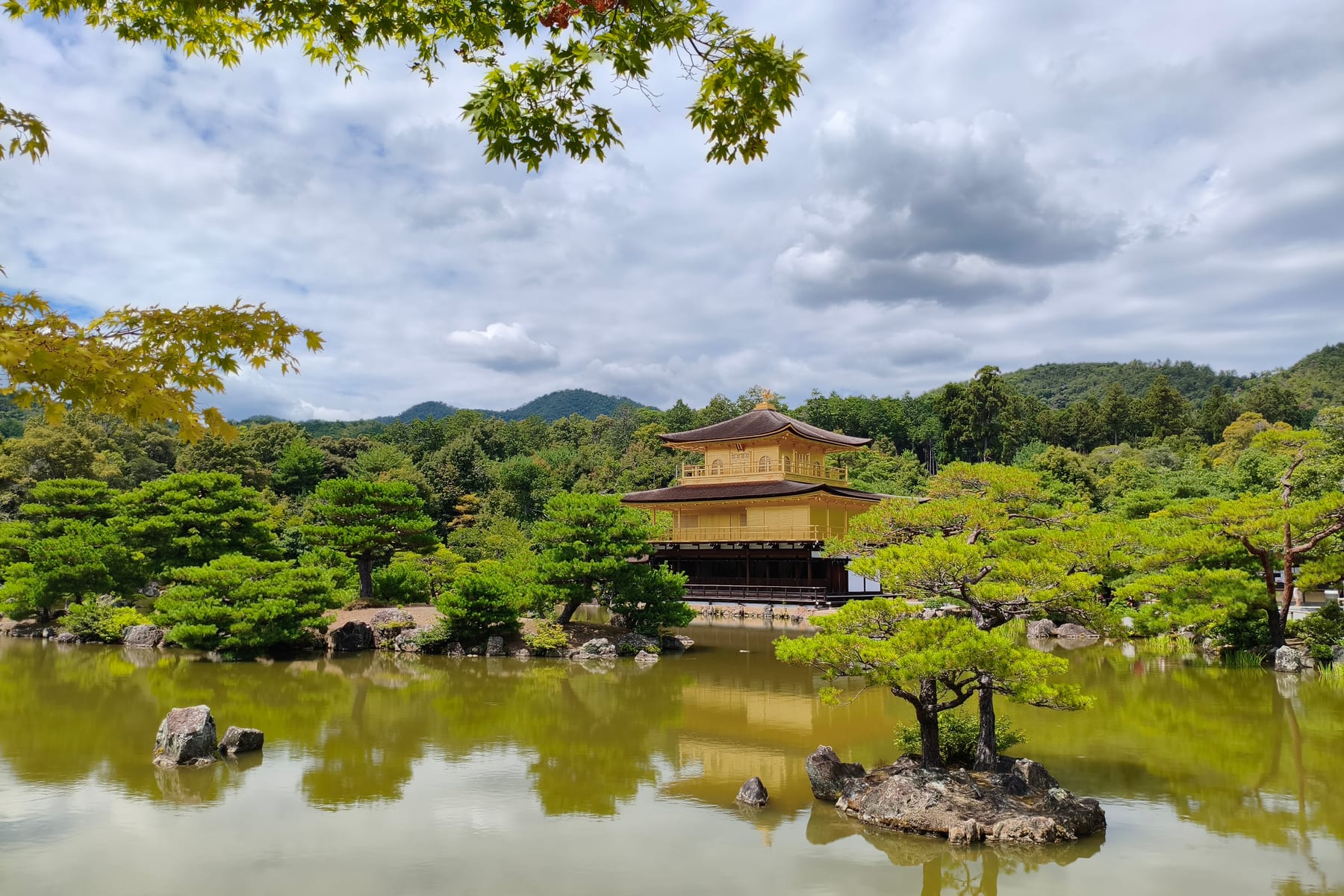 The Golden Pavilion at Kinkaku-ji reflected in its pond