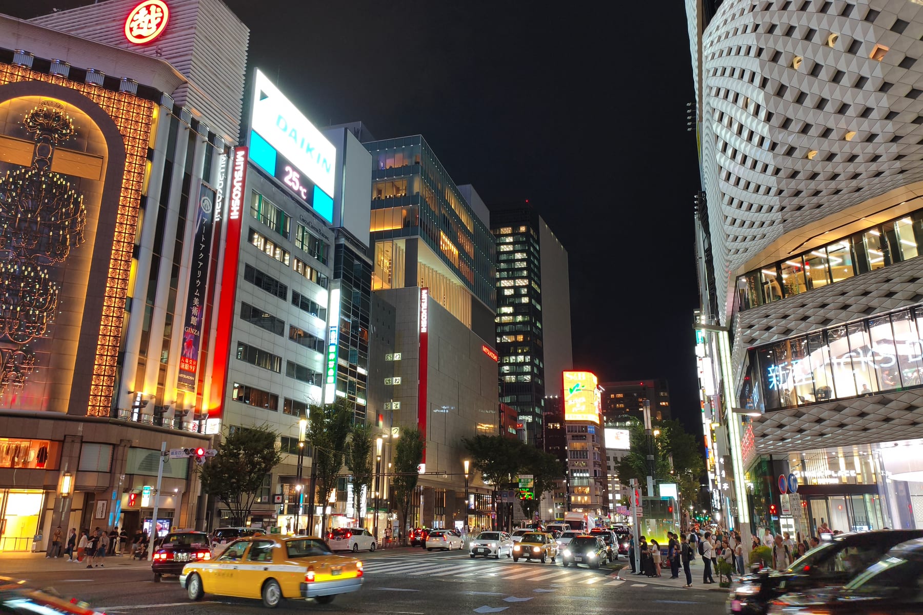 Ginza at night