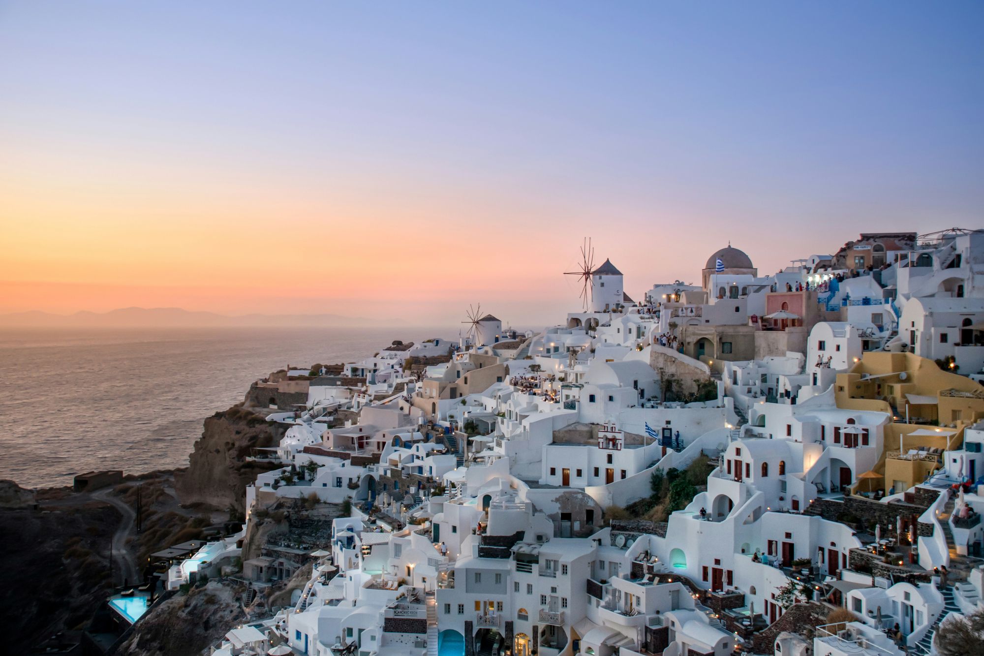 Vistas de la caldera de Santorini